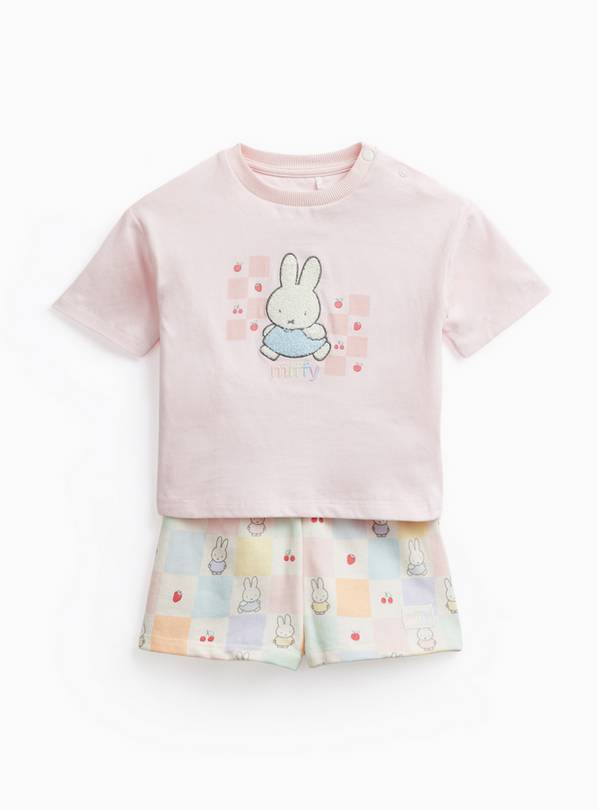 Pink Miffy Print T-Shirt & Shorts Set Up to 3 mths